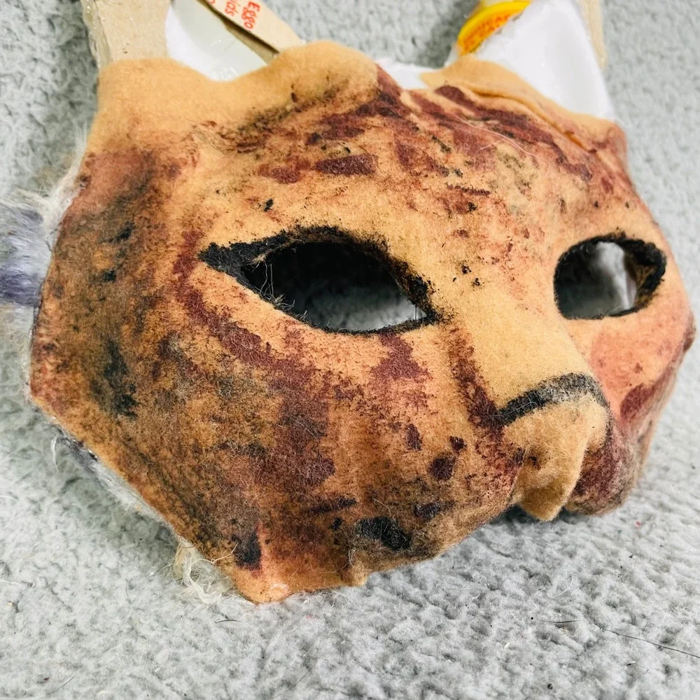 Felt Cat Therian Mask Handmade Costume Cosplay Feline‎ Halloween Party
